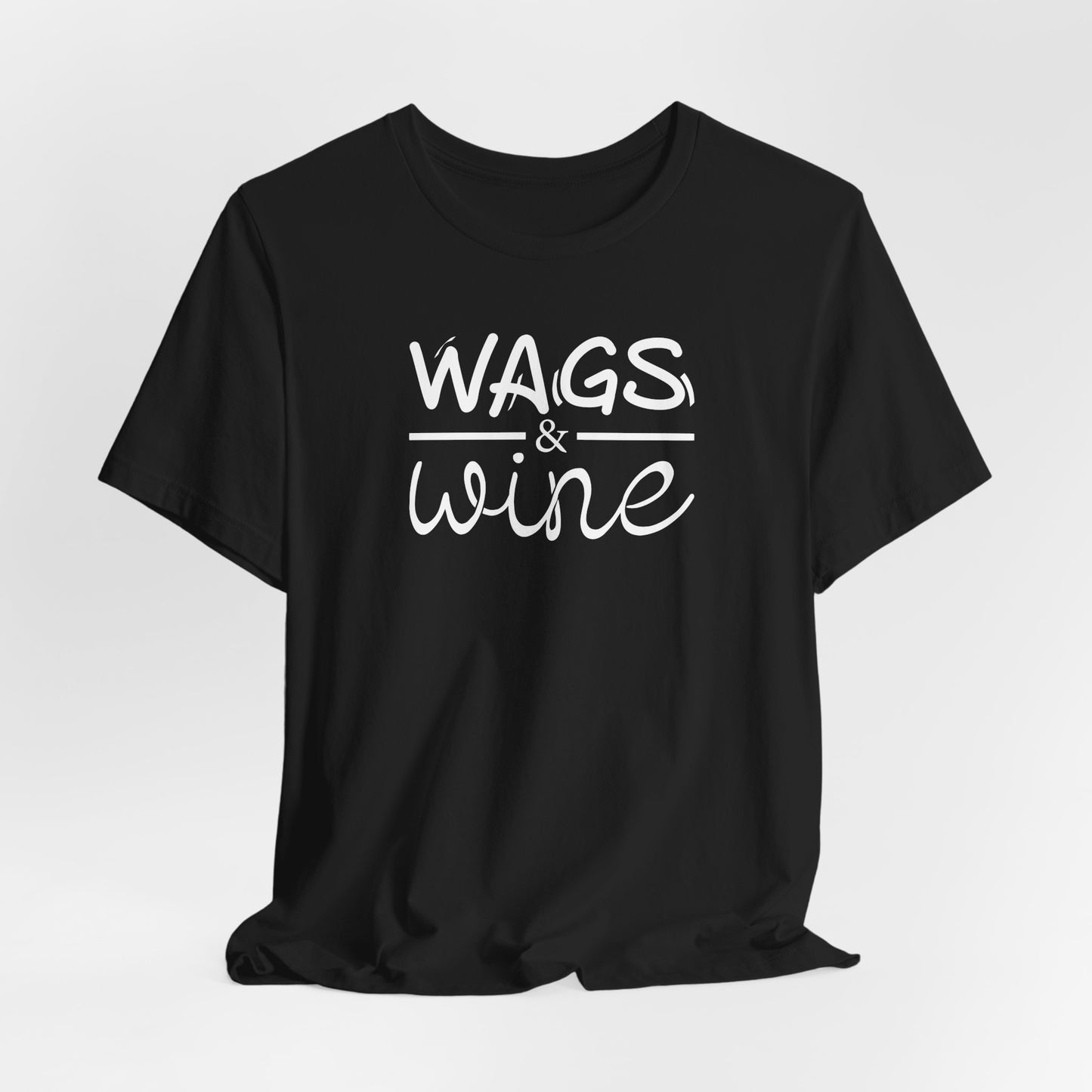 Wags & Wine Logo Text Tee