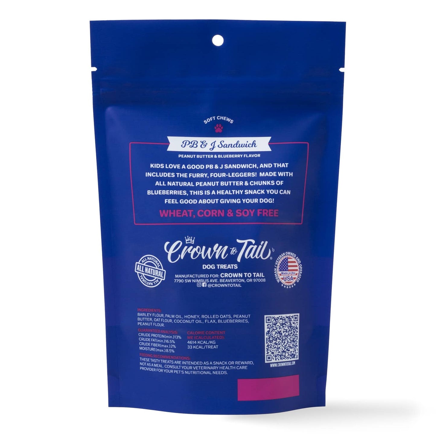 PB & J Sandwich Soft Chew Dog Treats, 6oz