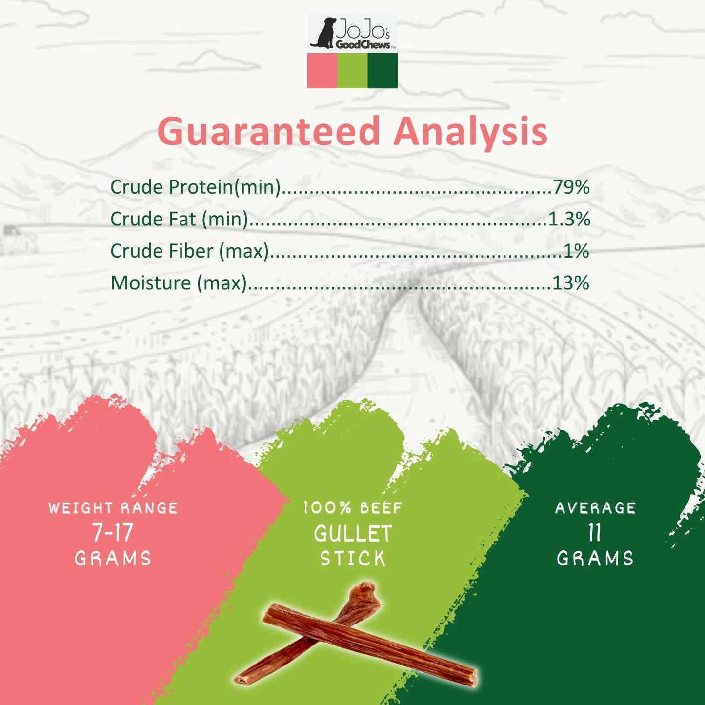 Beef Bully/Gullet Sticks 6"