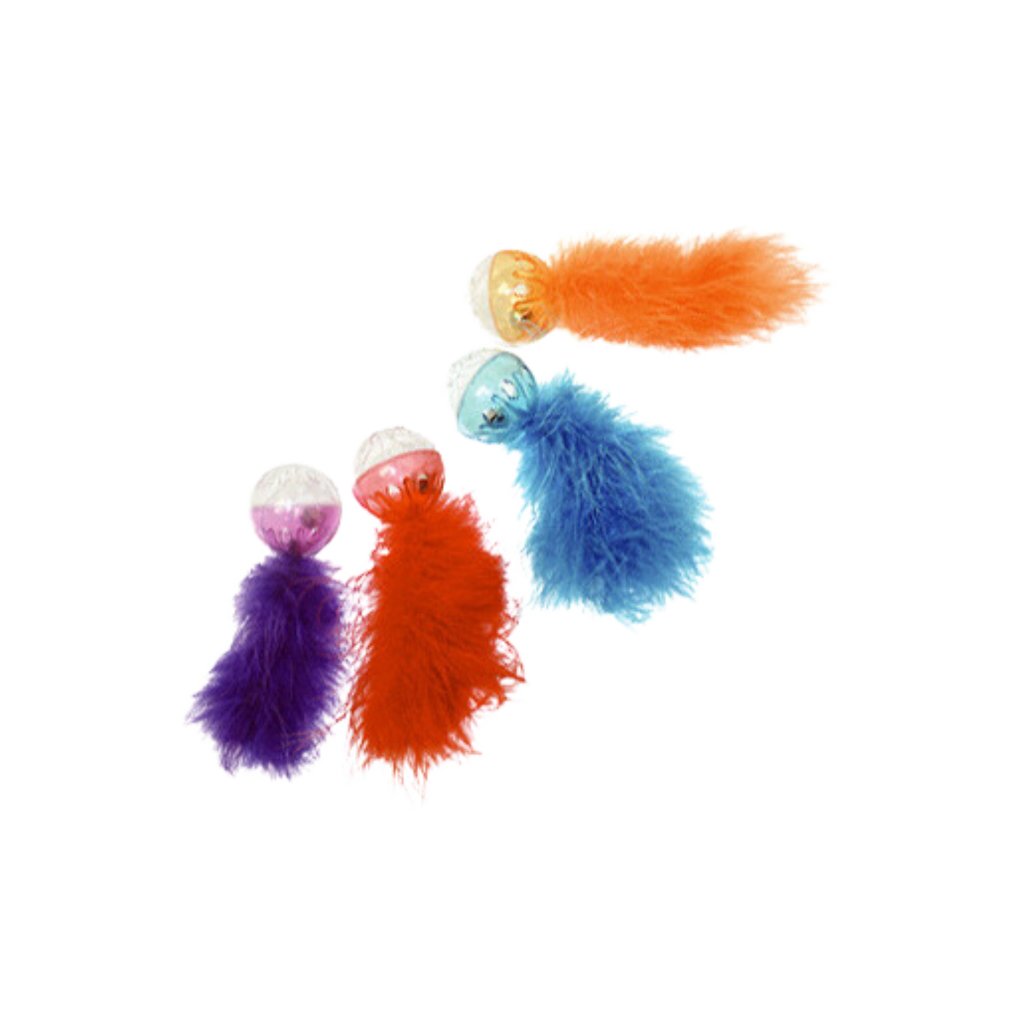 Lattice Ball With Feather Cat Toy (Qty 2)