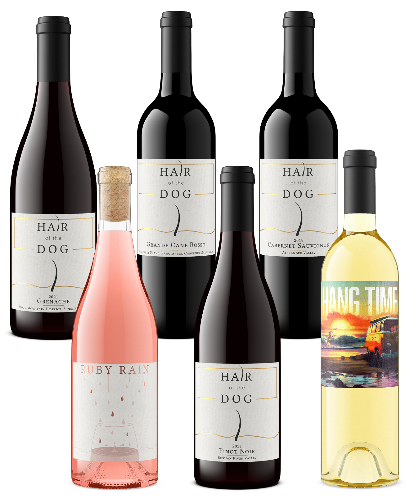 Hair of the Dog Wines, 2 Bottle Club Wags & Wine