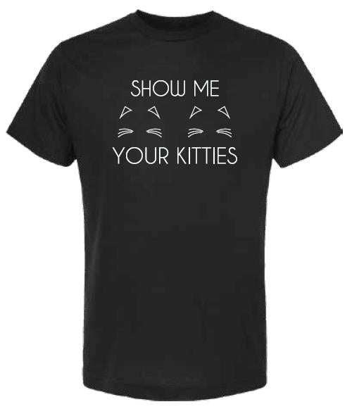 Show Me Your Kitties Tee, Black