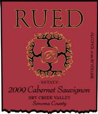 Rued Wines, 2009 Estate Cabernet Sauvignon, Dry Creek Valley