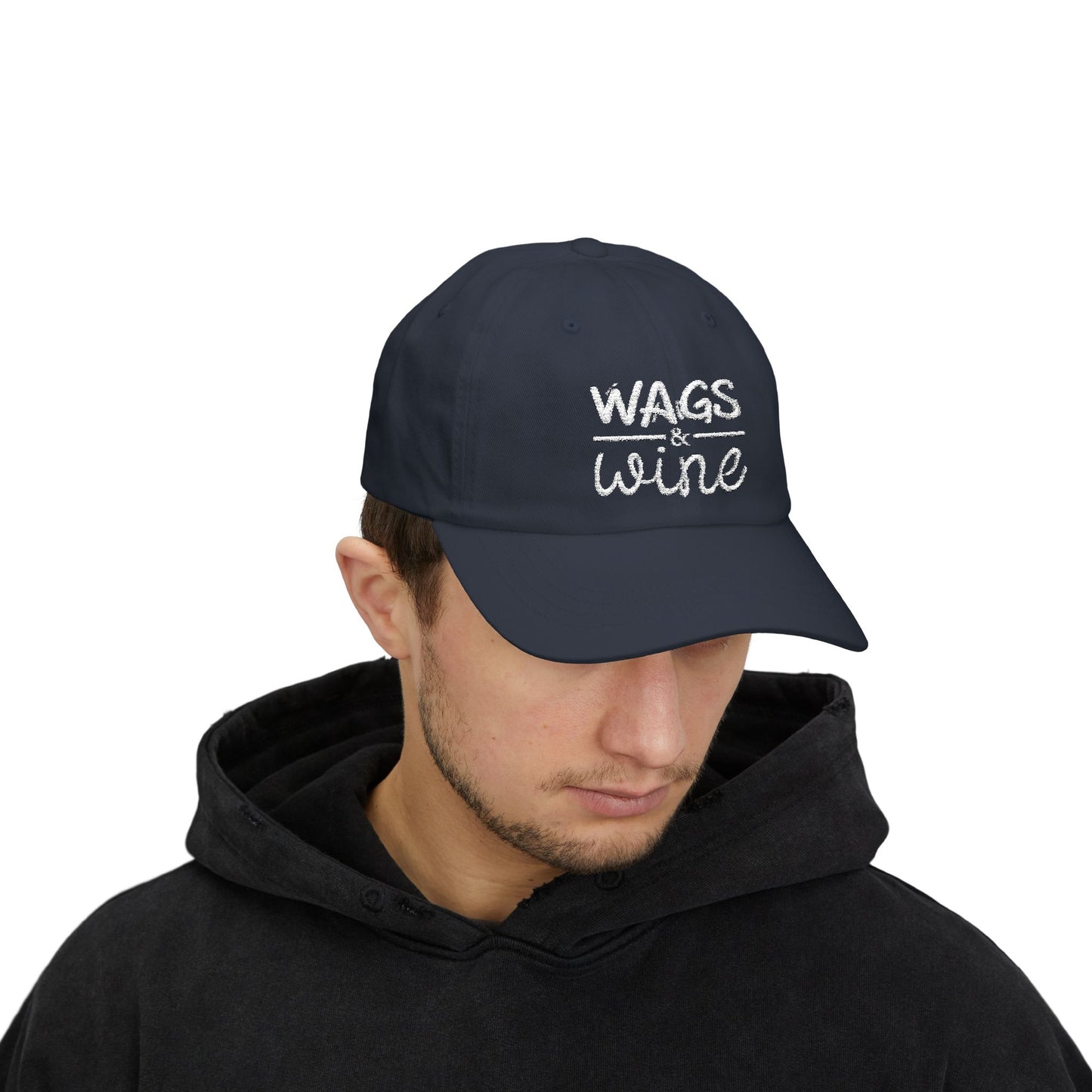 Wags & Wine Embroidered Baseball Hat