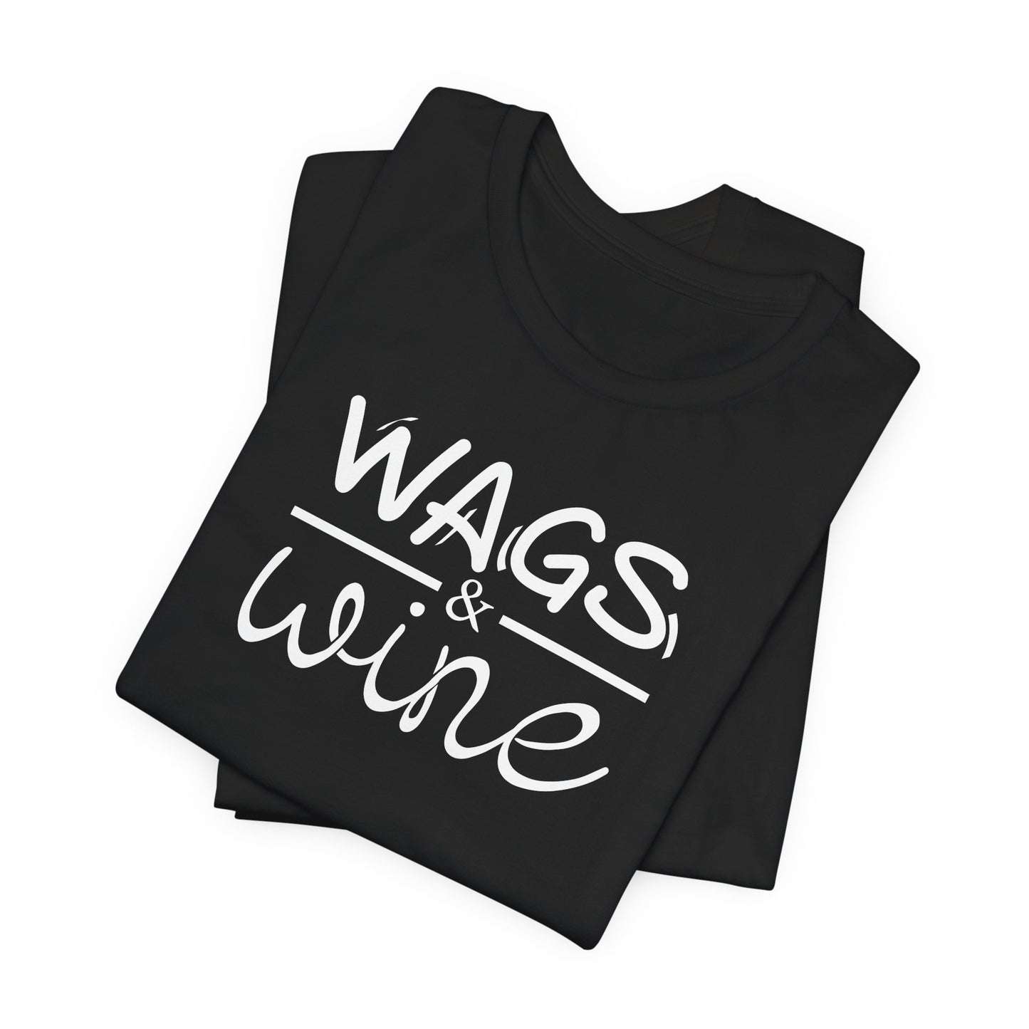 Wags & Wine Logo Text Tee