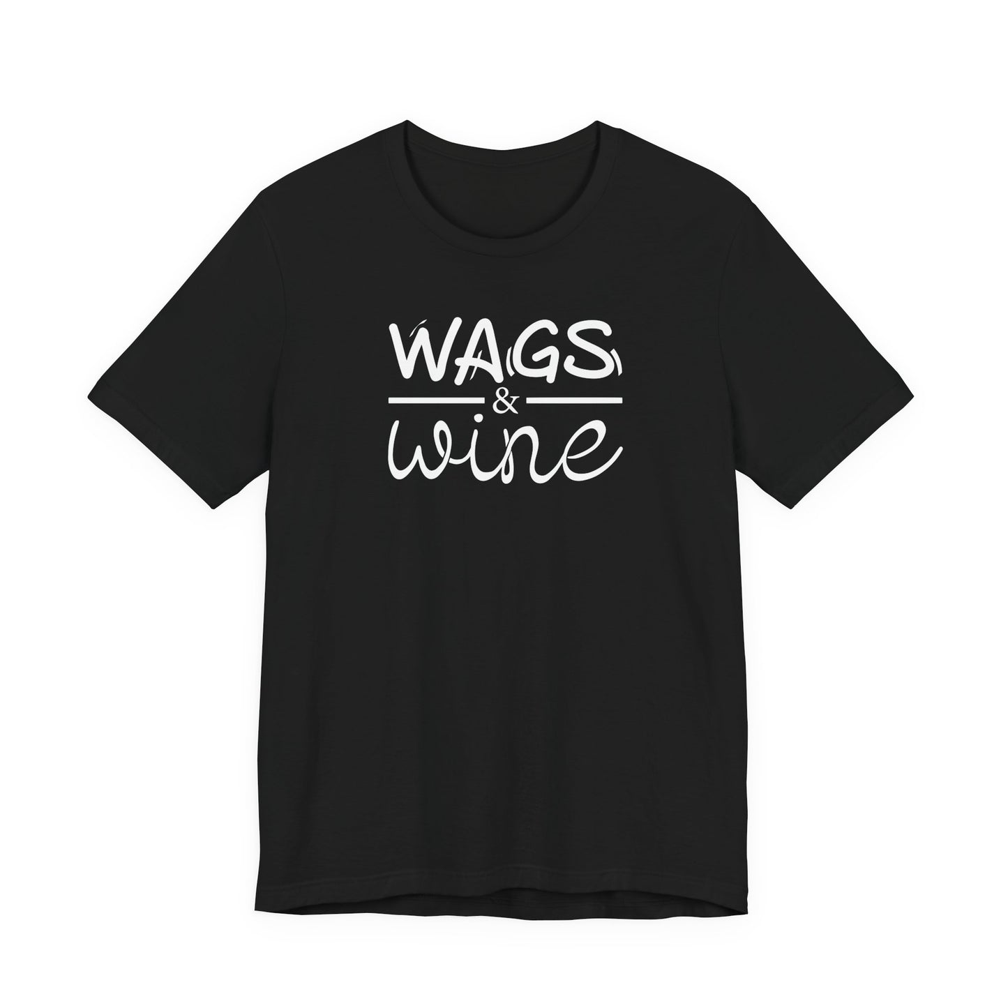 Wags & Wine Logo Text Tee
