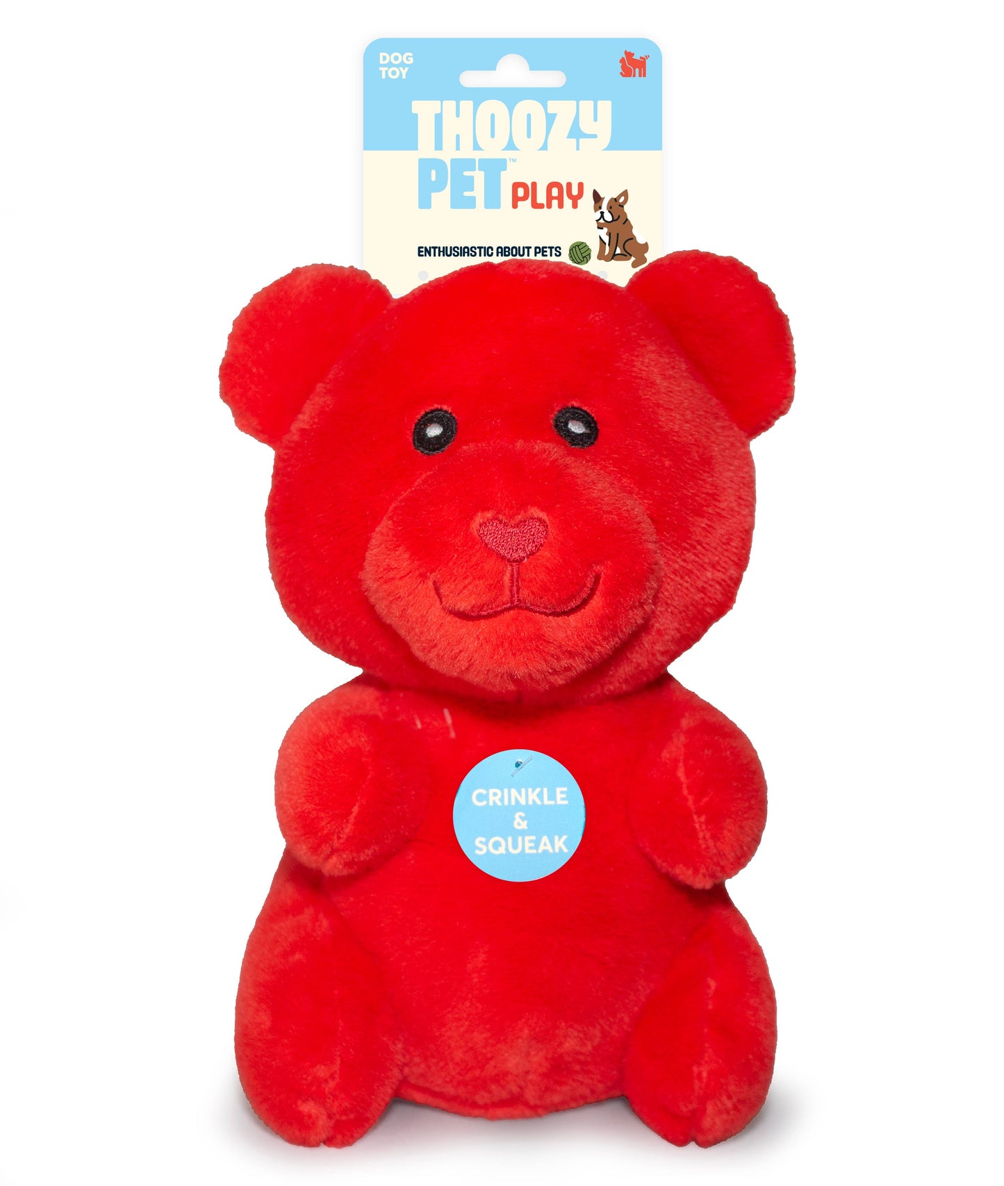 Gummy Bear Plush Dog Toy 10"