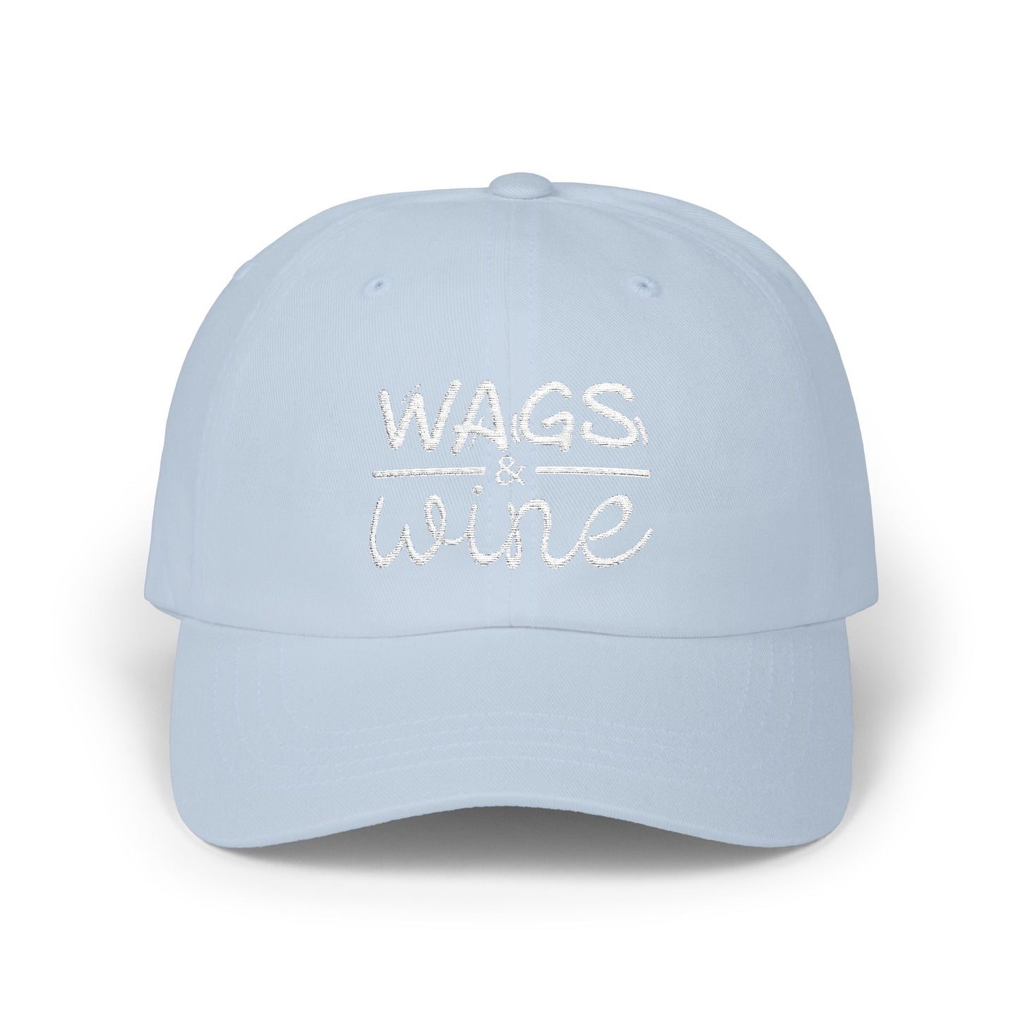 Wags & Wine Embroidered Baseball Hat