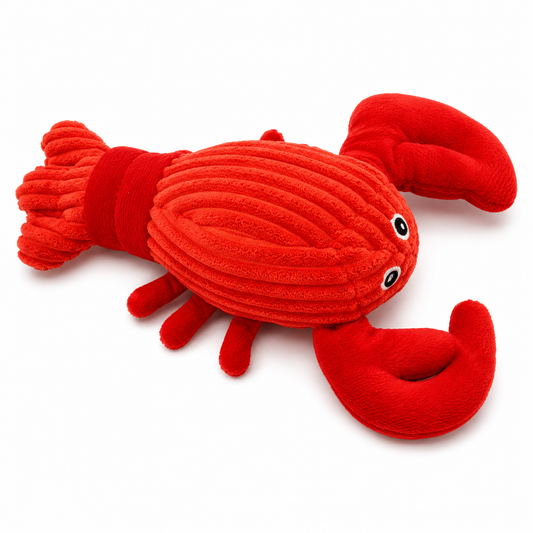 Lucky Coastal Lobster Dog Toy 8"