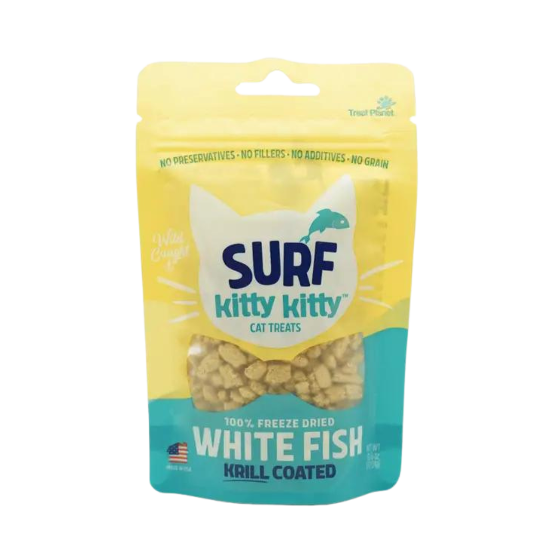 Kitty Kitty Surf Freeze Dried White Fish Treat with Krill