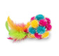 ThoozyPet Colorful Sparkle Pom Pom Ball w/ Feathers Cat Toy