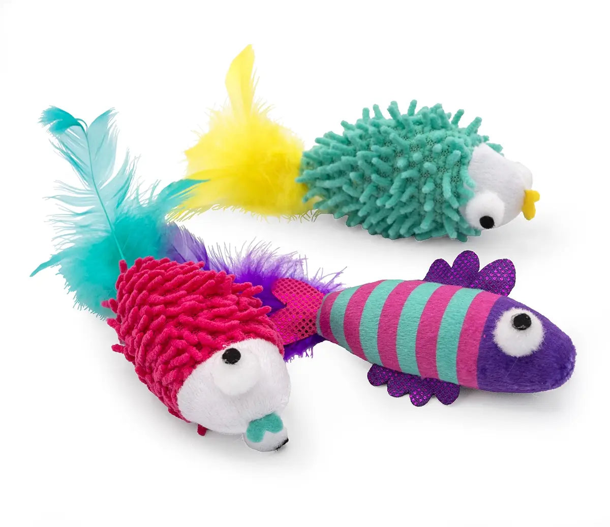 ThoozyPet Sea Life Fish Cat Toy 3pk