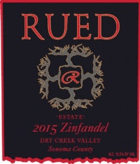 Rued Wines, 2016 Zinfandel, Dry Creek Valley