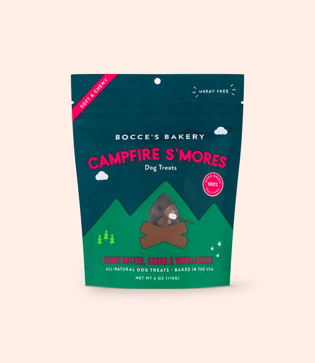 Bocce's Bakery Campfire S'mores 6oz Soft & Chewy Dog Treats