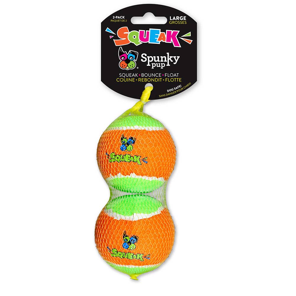 Squeaky Tennis Balls 2-Pack Large