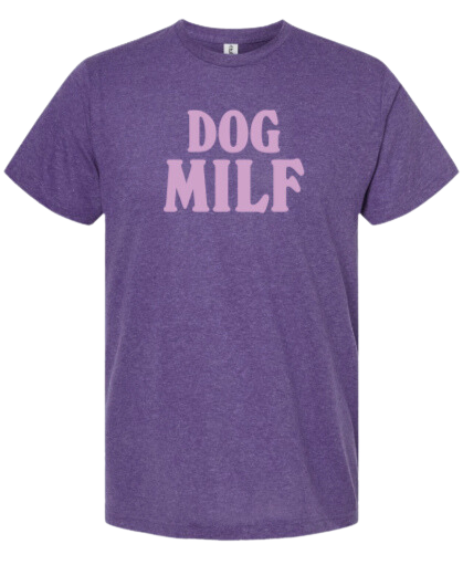 Dog MILF Tee, Purple